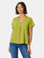 Dorothy Perkins Womens/Ladies Button Front Roll Sleeve Blouse (Bright Green) - Bright Green