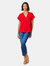 Dorothy Perkins Womens/Ladies Button Front Roll Sleeve Blouse (Red)