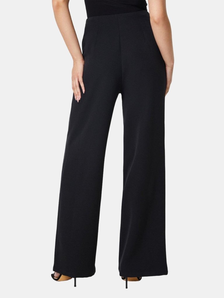 Dorothy Perkins Womens/Ladies Button Front Tall Straight Pants (Black)