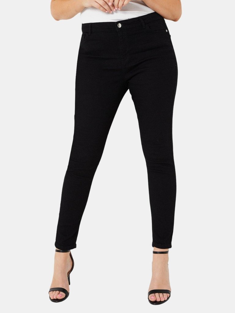 Dorothy Perkins Womens/Ladies Comfort Stretch Curve Skinny Jeans (Black) - Black