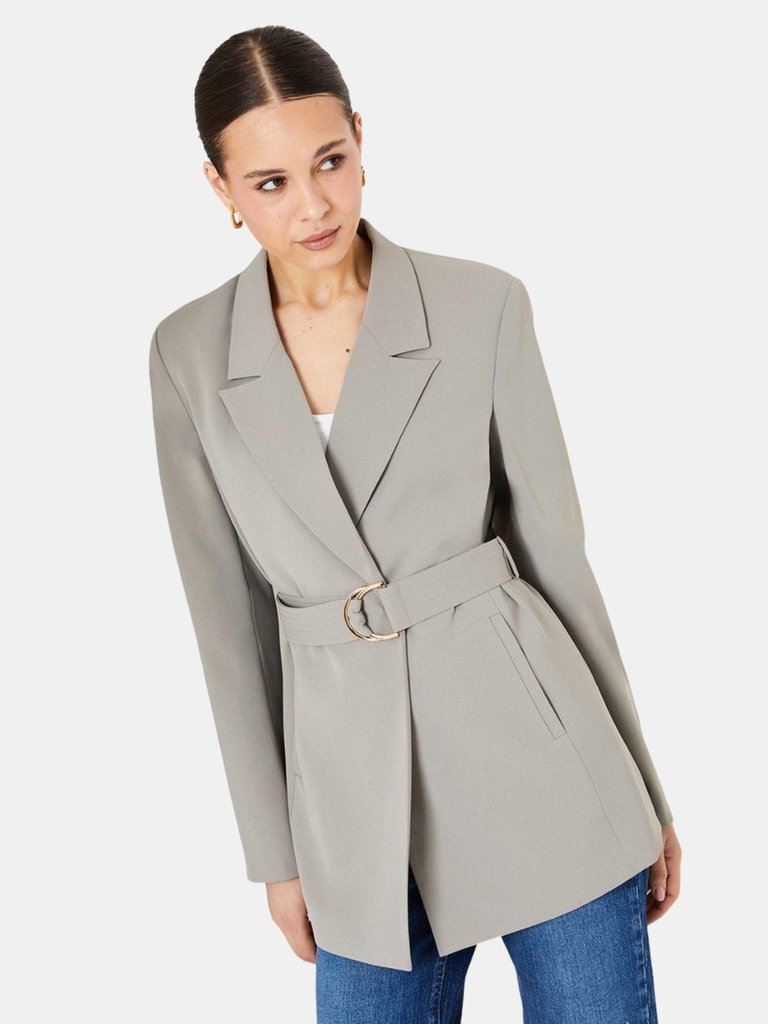 Dorothy Perkins Womens/Ladies D-Ring Double Breasted Coat (Taupe) - Taupe