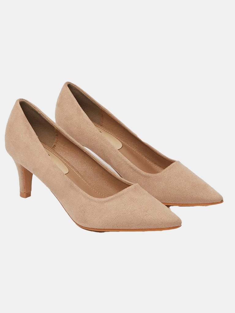 Dorothy Perkins Womens/Ladies Dora Kitten Heel Court Shoes (Taupe) (5) - Taupe