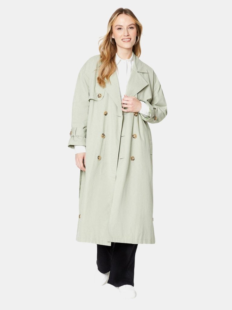 Dorothy Perkins Womens/Ladies Double-Breasted Trench Coat (Sage) - Sage