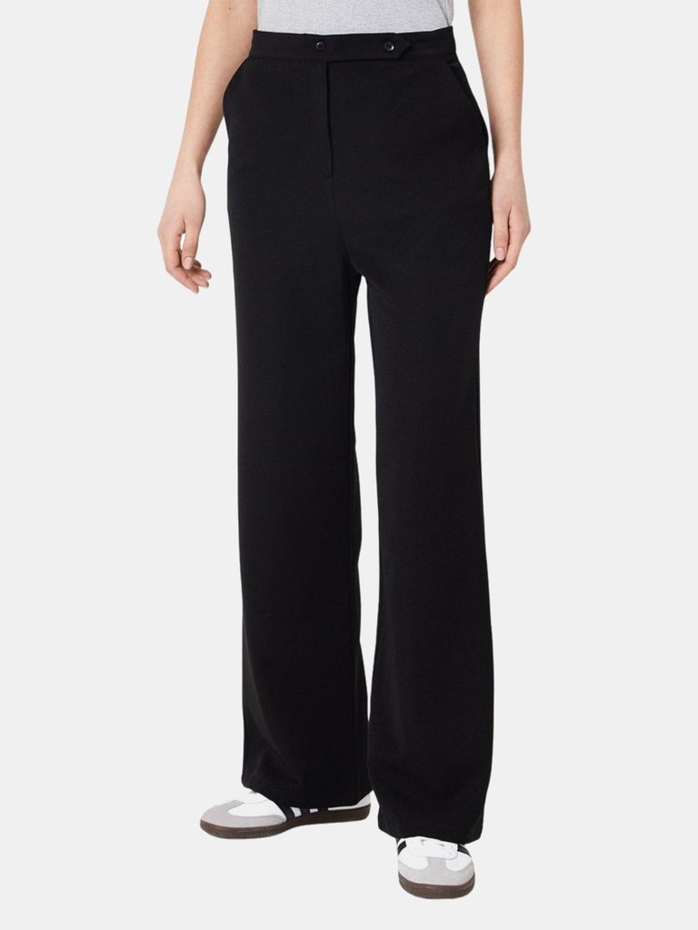 Dorothy Perkins Womens/Ladies Double Button Pants (Black) - Black