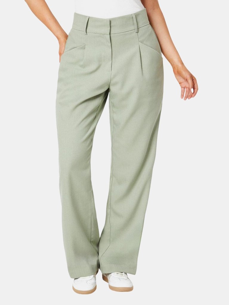 Dorothy Perkins Womens/Ladies Draped Relaxed Wide Leg Pants (Sage) - Sage