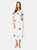 Dorothy Perkins Womens/Ladies Embroidered Poplin Shirred Midi Dress (Ivory) - Ivory