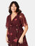 Dorothy Perkins Womens/Ladies Floral Chiffon Frill Plus Midi Dress (Maroon)