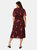 Dorothy Perkins Womens/Ladies Floral Chiffon Frill Plus Midi Dress (Maroon)