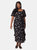 Dorothy Perkins Womens/Ladies Floral Frill Hem Plus Midi Dress (Black) - Black