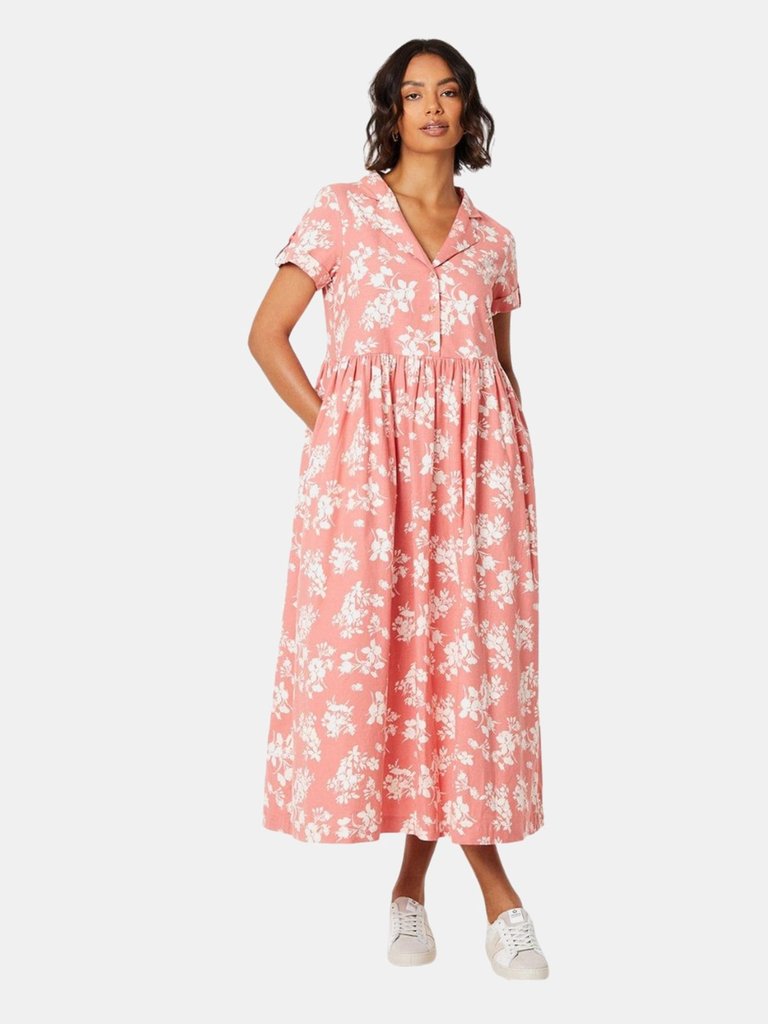 Dorothy Perkins Womens/Ladies Floral Midi Shirt Dress (Pink) - Pink