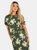 Dorothy Perkins Womens/Ladies Floral Puff Sleeve Midi Dress (Khaki Green)