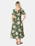 Dorothy Perkins Womens/Ladies Floral Puff Sleeve Midi Dress (Khaki Green)