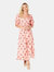 Dorothy Perkins Womens/Ladies Floral Puff Sleeve Midi Dress (Pink) - Pink