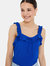 Dorothy Perkins Womens/Ladies Frilled Front Tie Tank Top (Cobalt) - Cobalt