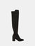 Dorothy Perkins Womens/Ladies Kelly Suedette Stretch Knee-High Boots (Black) (7)