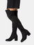 Dorothy Perkins Womens/Ladies Kelly Suedette Stretch Knee-High Boots (Black) (8)