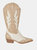 Dorothy Perkins Womens/Ladies Kirrily Two Tone Cowboy Boots (Taupe) (8)