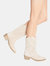 Dorothy Perkins Womens/Ladies Kobi Stitch Detail Cowboy Boots (Beige) (6)