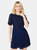 Dorothy Perkins Womens/Ladies Lace Chiffon Pleated Mini Dress (Navy) - Navy