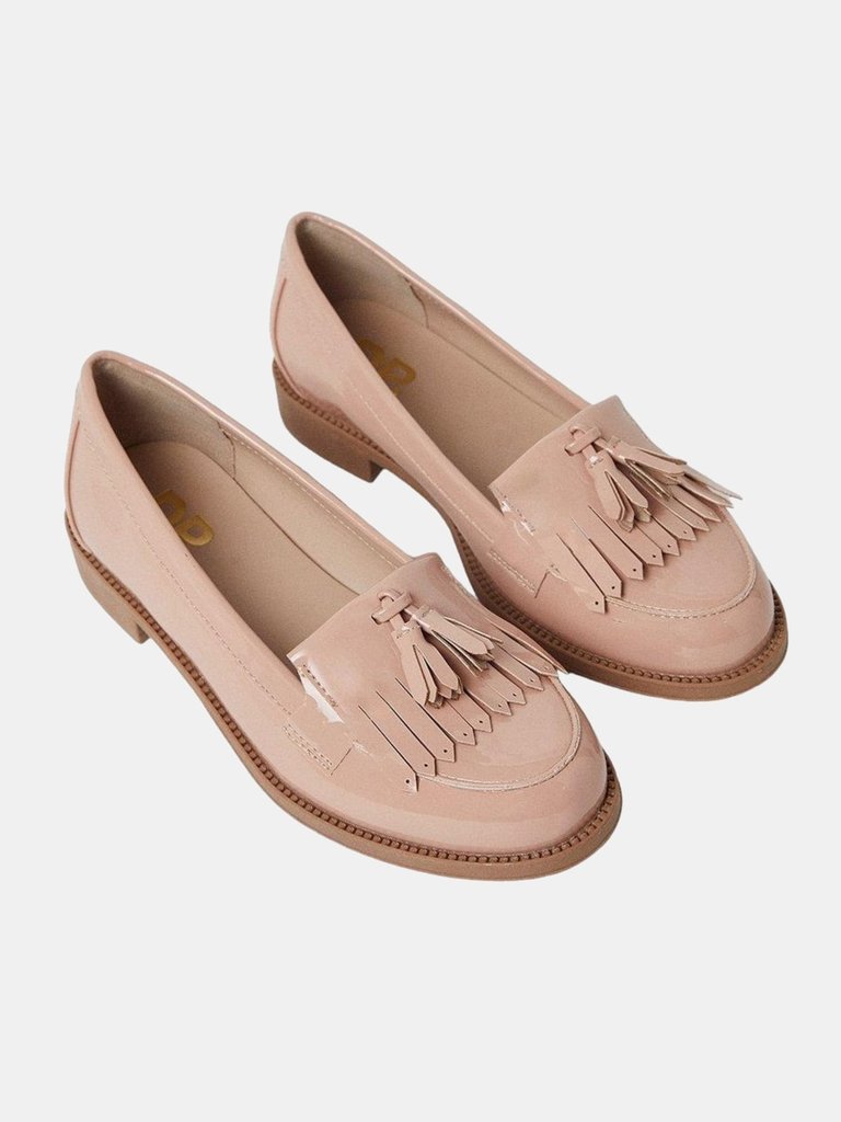 Dorothy Perkins Womens/Ladies Leigh Fringe Wide Loafers (Blush) (6 Wide) - Blush