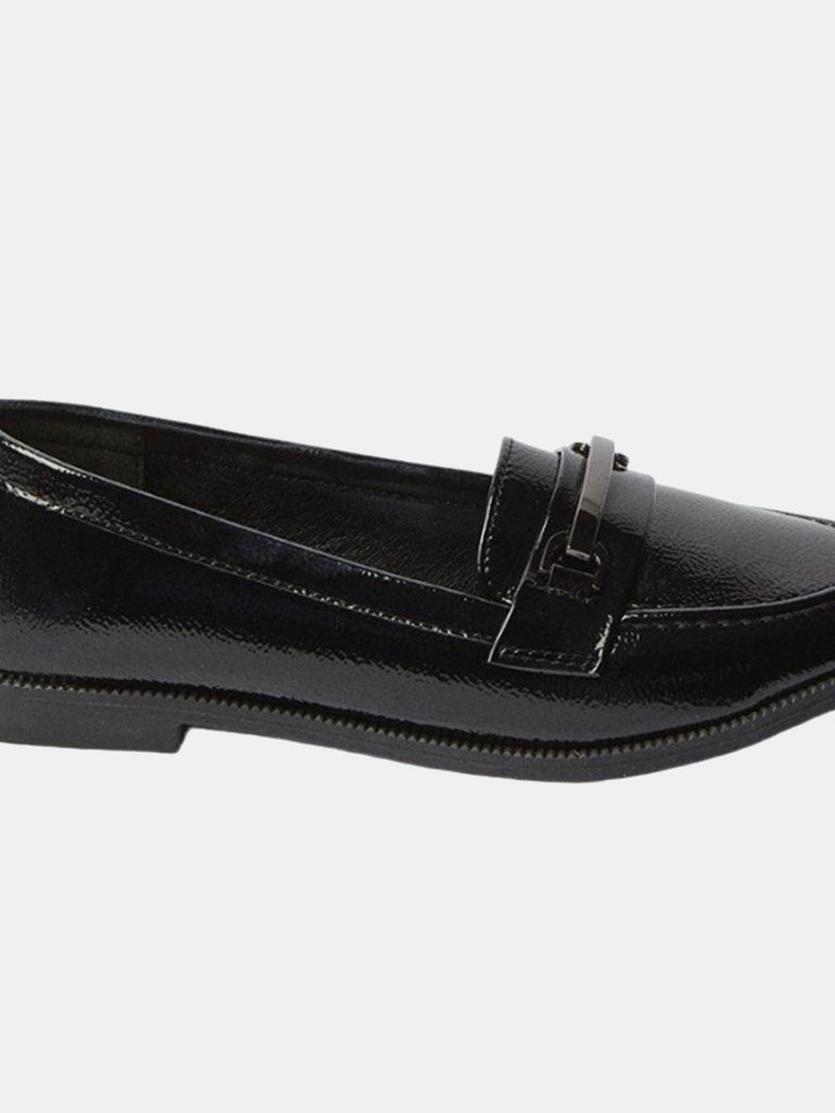 Dorothy Perkins Womens/Ladies Loren Snaffle Detail Loafers (True Black) (6)