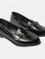 Dorothy Perkins Womens/Ladies Loren Snaffle Detail Loafers (True Black) (6) - True Black