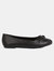 Dorothy Perkins Womens/Ladies Paige Wrap Detail Wide Ballerina Flats (Black) (7)