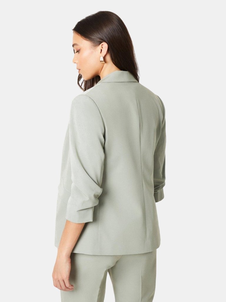 Dorothy Perkins Womens/Ladies Petite Ruched Blazer (Sage)