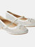 Dorothy Perkins Womens/Ladies Petra Mary Jane Diamante Ballet Shoes (White) (5) - White