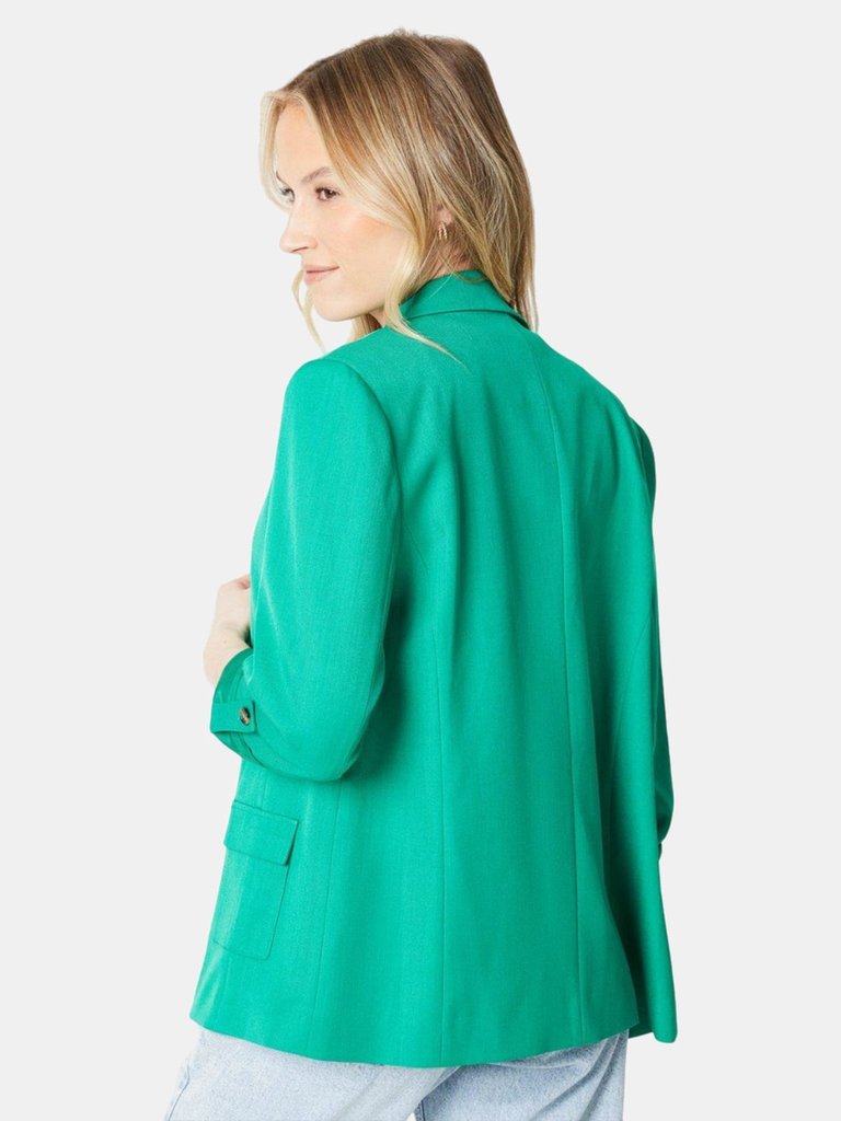 Dorothy Perkins Womens/Ladies Pocket Detail Longline Blazer (Green)