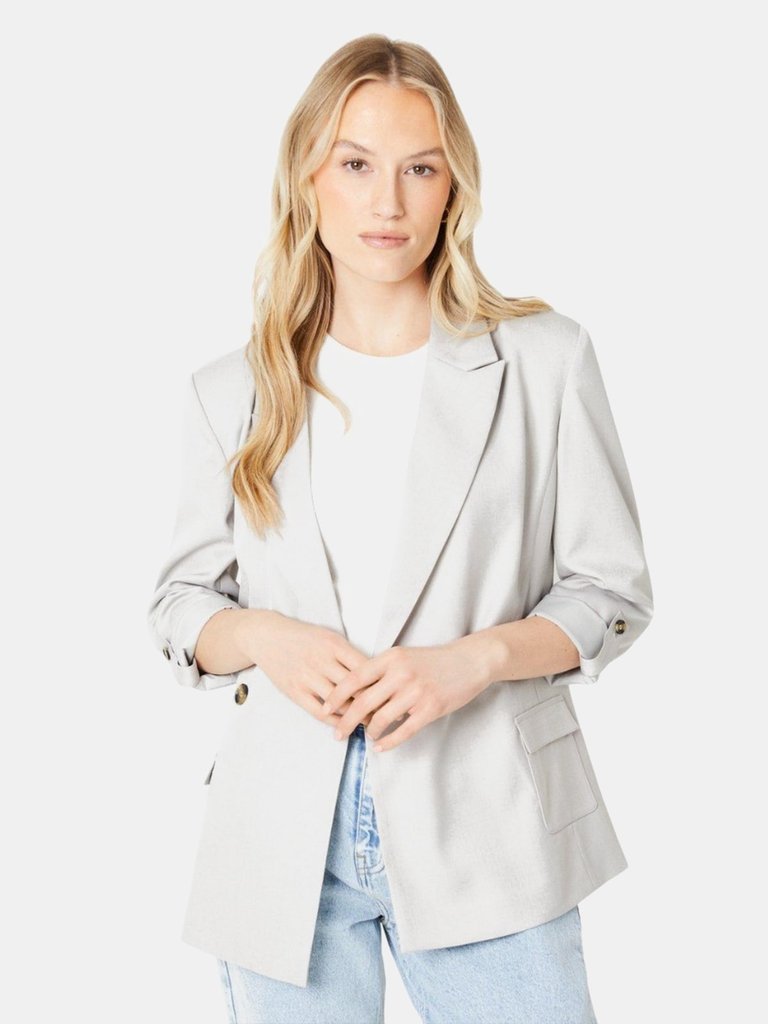 Dorothy Perkins Womens/Ladies Pocket Detail Longline Blazer (Taupe) - Taupe