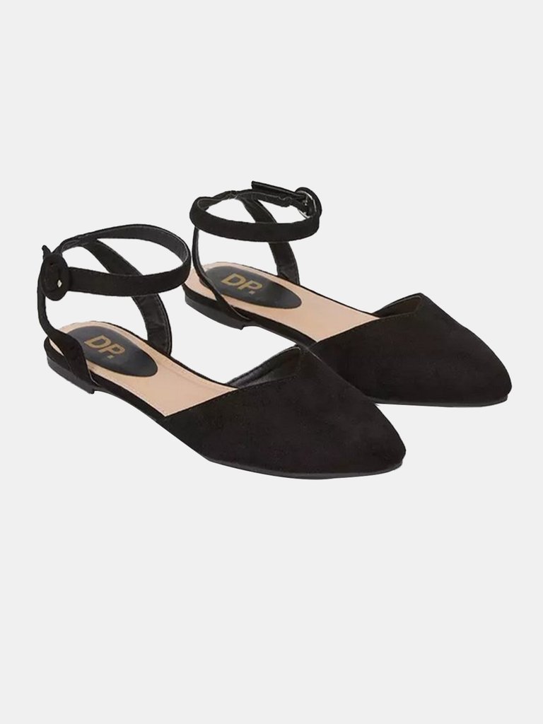 Dorothy Perkins Womens/Ladies Poppy Open Back Ballerina Flats (Black) (5) - Black