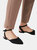 Dorothy Perkins Womens/Ladies Poppy Open Back Wide Ballerina Flats (Natural Black)