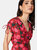 Dorothy Perkins Womens/Ladies Roses V Neck Ruched Midi Dress (Red)