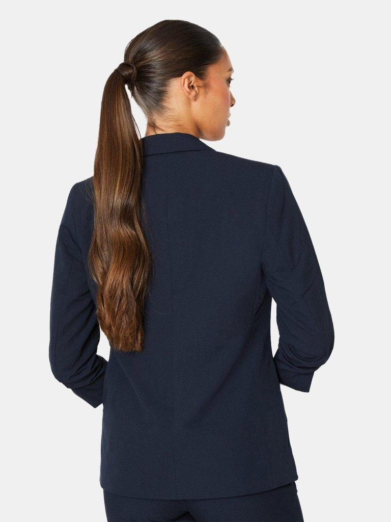 Dorothy Perkins Womens/Ladies Ruched Blazer (Navy)