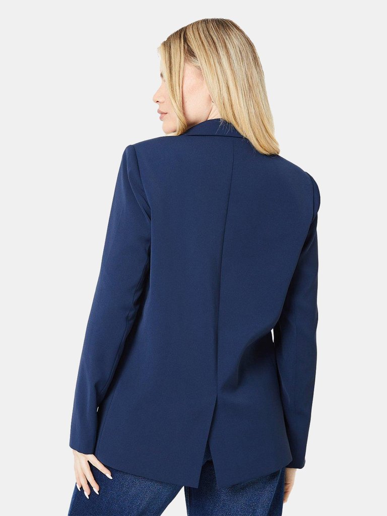 Dorothy Perkins Womens/Ladies Single-Breasted Boyfriend Blazer (Navy)