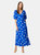 Dorothy Perkins Womens/Ladies Spotted Puff Sleeve Midi Dress (Blue) - Blue