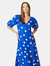 Dorothy Perkins Womens/Ladies Spotted Puff Sleeve Midi Dress (Blue)