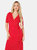 Dorothy Perkins Womens/Ladies Spotted Wrap Petite Midi Dress (Red)