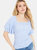 Dorothy Perkins Womens/Ladies Square Neck Double Frill Top (Blue) - Blue