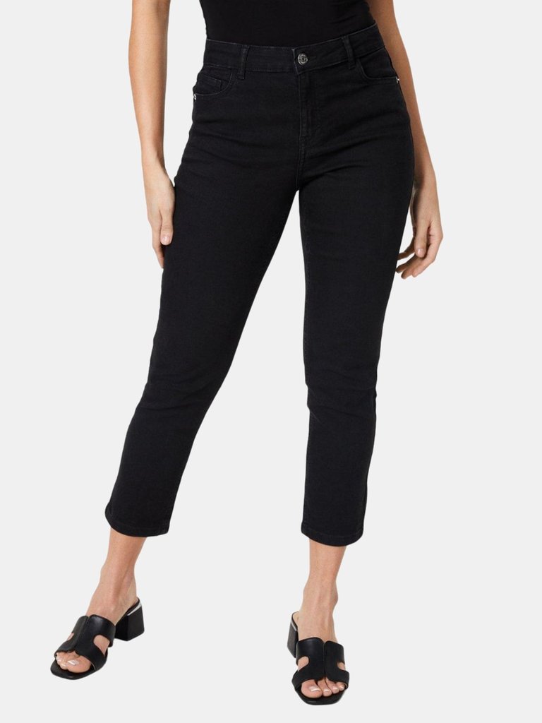 Dorothy Perkins Womens/Ladies Stretch Petite Slim Jeans (Black) - Black