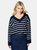 Dorothy Perkins Womens/Ladies Stripe Knitted V Neck Sweater (Navy) - Navy