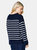 Dorothy Perkins Womens/Ladies Stripe Knitted V Neck Sweater (Navy)