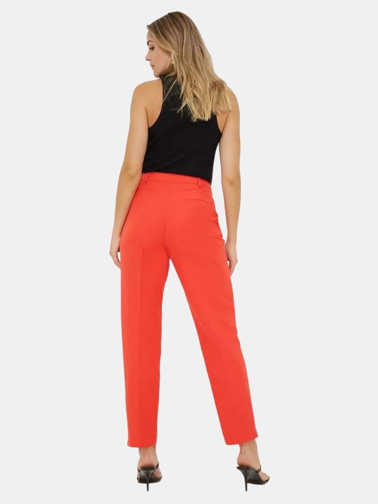 Dorothy Perkins Womens/Ladies Tall Ankle Grazer Trousers (Red)