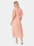 Dorothy Perkins Womens/Ladies Tiered Chiffon Front Tie Petite Midi Dress (Pink)