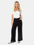 Dorothy Perkins Womens/Ladies Topstitched Petite Wide Leg Pants (Black)