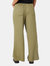 Dorothy Perkins Womens/Ladies Topstitched Petite Wide Leg Pants (Khaki Green)