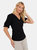 Dorothy Perkins Womens/Ladies V Neck Short-Sleeved Top (Black) - Black