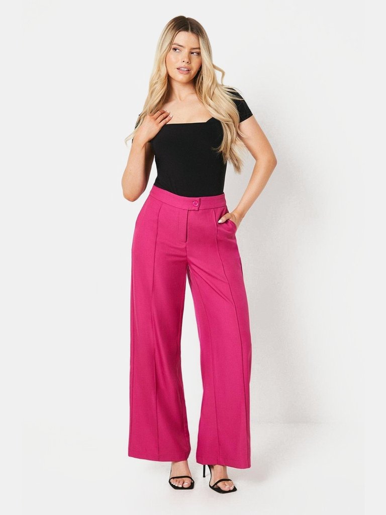 Dorothy Perkins Womens/Ladies Wide Leg Pants (Pink) - Pink