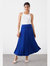 Perkins Womens/Ladies Pleated Midi Skirt - Cobalt Blue - Cobalt Blue